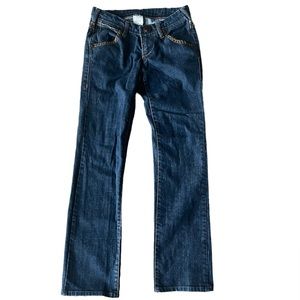 True Religion Jeans Vintage Brown Stitch Straight Leg Women’s Size 25